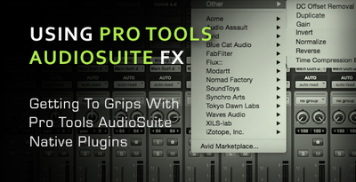 Using pro tools audiosuite only plugins