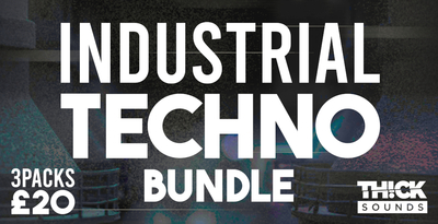 Thick sounds industrial techno bundle banner